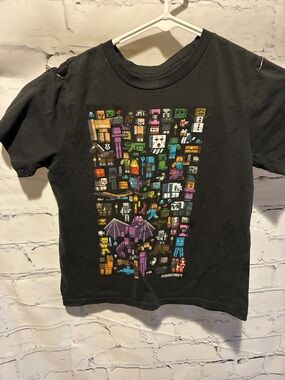 Kids Black Minecraft Graphic Tee